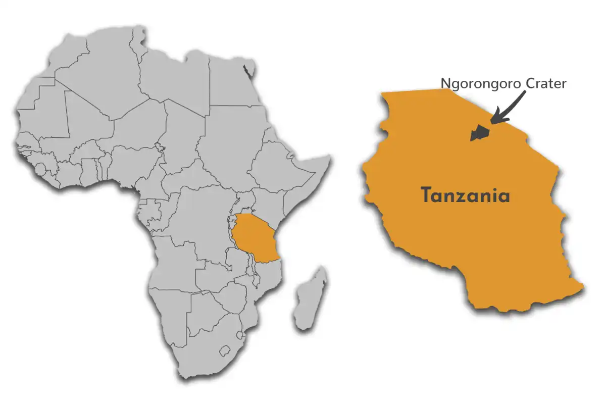 Ngorongoro Crater map